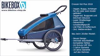 Croozer Fahrradanhaenger 2018  KidPlus for 1 [upl. by Akenit223]