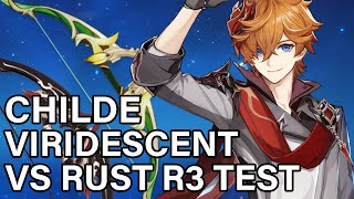 Genshin Impact Childe Rust Vs The Viridescent Hunt Test in 5 Minutes No Ults [upl. by Eislek]