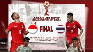 🔴LIVE STREAMING INDONESIA VS THAILAND FINAL AFF U19 2024 [upl. by Ainitsirhc]