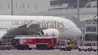 First landing of Emirates A380 in Munich  Munich  Emirates Airline [upl. by Conlee]