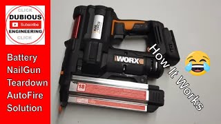 DuBEnG Battery powered NailGuns  How it Works and Removing Damaged Safety Electronics  Circuits [upl. by Kimmel]