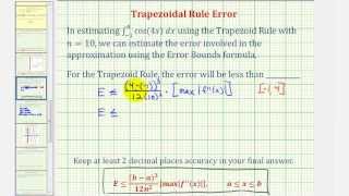 Trapezoid Rule Error  Numerical Integration Approximation [upl. by Salene]