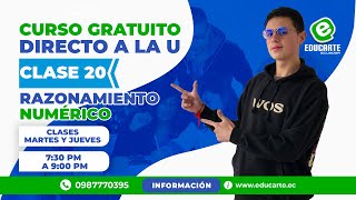 🔴Curso Gratuito📕Admisión 2024🏫Ingreso a la Universidad📚Clase 20 🧠Razonamiento Numérico [upl. by Chivers]