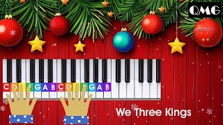 We Three Kings Christmas Song Piano Notes [upl. by Maurey]