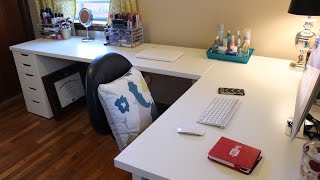 IKEA Desks amp Office Makeover [upl. by Kassab]