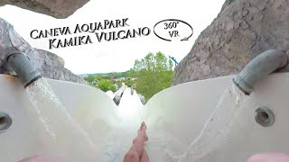 Caneva AquaPark Kamika Vulcano right 360° VR POV Onride [upl. by Drazze]