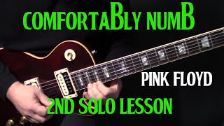 how to play quotComfortably Numbquot second guitar solo by Pink Floyd  David Gilmour  LESSON [upl. by Annaiviv]