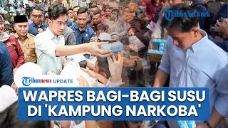 Warga Heboh Sambut Wapres Gibran di Kampung Narkoba Palangkaraya Rebutan Kaos amp Susu Gratis [upl. by Rednasyl142]