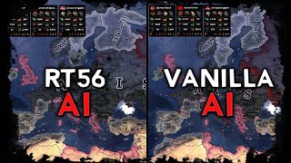 HoI4 Road to 56 Mod AI vs Vanilla AI 3645 [upl. by Shaikh]