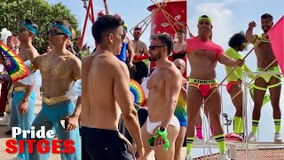 Let the SITGES Pride Parade 2024 begin 🌈 The Hottest Gay Pride in Europe BCN [upl. by Bliss536]