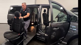 Ride Up Front in Your Wheelchair  How to Remove the Front Passenger Seat from a Dodge Grand Caravan [upl. by Faustus]