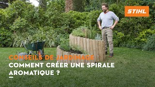 Comment créer une spirale aromatique   Conseils de jardinage STIHL [upl. by Cavill]