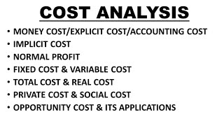 🛑Types of Costs  ExplicitImplicit FixedVariable TotalReal PrivateSocial amp Opportunity Cost [upl. by Nalyr]