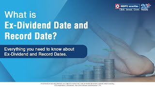 What Is ExDividend Date And Record Date EXDividend Date And Record Date India HDFCsecuritiesofficial [upl. by Li]