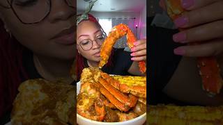 King Crab 🦀 Seafood boil mukbang [upl. by Tamberg]