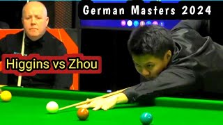 John Higgins Vs Zhou Yuelong Snooker German Masters 2024 Highlights [upl. by Cassey]