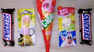 Large Ice Cream and Colorful Lollipops  Chocolate Bars Unpacking  ASMR  Satisfying Video [upl. by Rachelle662]