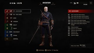 The Witcher 3 Cat school gear upgrade enhanced Feline armor [upl. by Grof]