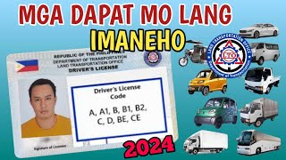 MGA PAGBABAGO SA DRIVERS LICENSE 2024  BAGONG RESTRICTIONS CODE  TAMA NA DRIVERS LICENSE CODE [upl. by Saduj]