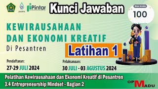 Kunci Jawaban 34 Entrepreneurship Mindset Bagian 2  PKW Pesantren [upl. by Burnard]