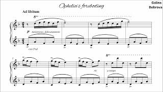 Galina Bobrova «Ophelias foreboding» for piano English Suite 3 of 4 [upl. by Tsiuqram235]