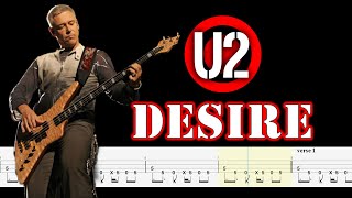 U2  Desire Bass Tabs By ChamisBass [upl. by Louis]