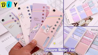 DIY kawaii unicorn portable memo pad  How to make unicorn memo pad at home [upl. by Analos]