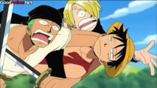 One Piece Funny Clip Zoro needs to smile [upl. by Ynna]