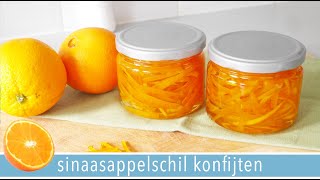 Gekonfijte sinaasappelschillen🍊  RENSKES RECEPTEN [upl. by Ayoral]