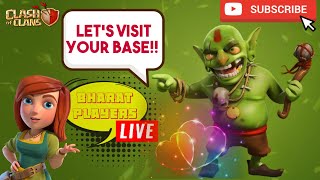 🔴LETS VISIT YOUR BASE amp 13 LEVEL CLAN GIVEAWAY SOON 😍 Clash of clans BHARAT PLAYERS [upl. by Wilde]