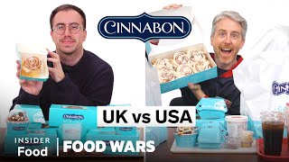 US vs UK Cinnabon  Food Wars  Insider Food [upl. by Akeret]