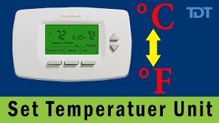 How change temperature unit between Fahrenheit and Celsius in Honeywell Thermostat [upl. by Sashenka]