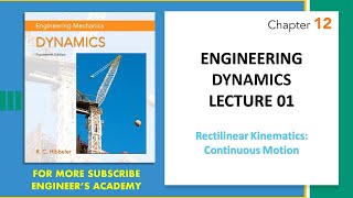 Lecture 1  Rectilinear Kinematics  Engineering Dynamics Hibbeler 14th Edition  Engineers Academy [upl. by Itsyrc623]