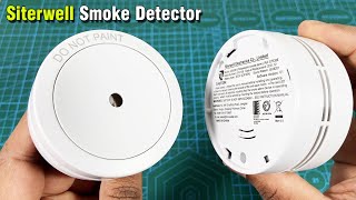 Siterwell Photoelectric Smoke Alarm Smoke Detector Unboxing and Test [upl. by Sairacaz]