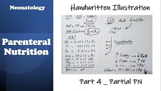 Neonatology  Parenteral Nutrition Handwritten illustration  part 4 calculate partial PN [upl. by Llenaej]