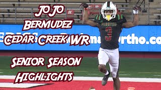 JoJo Bermudez  Cedar Creek WR  2021 Senior Season Highlight Reel  Cincinnati signee [upl. by Esyned109]