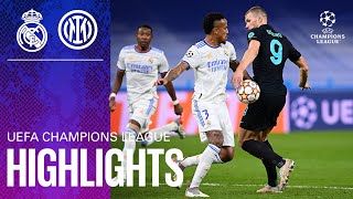 REAL MADRID 20 INTER  HIGHLIGHTS  UEFA Champions League 202122 Matchday 06 ⚽⚫🔵 [upl. by Dellora]