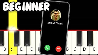 Skibidi Toilet is calling you  Fast and Slow Easy Piano Tutorial  Beginner [upl. by Anemij]