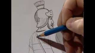 How to draw a roman soldier 2 Como dibujar un soldado romano 2 [upl. by Attenreb]