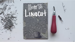 PRINTMAKING Tutorial How to LINOCUT for Beginners Pt 1 [upl. by Mahalia565]