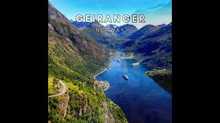 Geiranger Norway 4k Drone shorts [upl. by Ayanet978]