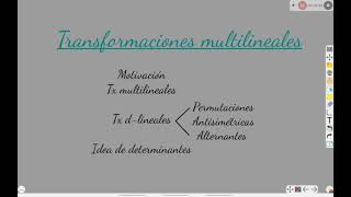 Transformaciones multilineales [upl. by Elizabeth825]