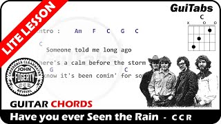 HAVE YOU EVER SEEN THE RAIN ☔  Creedence Clearwater Revival  Lyrics and GuiTar Chords  🎸 [upl. by Gould]