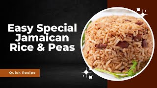 Ultimate Jamaican Rice and Peas Recipe  Easy amp Authentic Caribbean Side Dish [upl. by Lovich682]