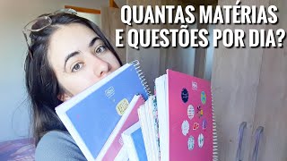 Matérias e questões  quantas fazer por dia [upl. by Zoa906]