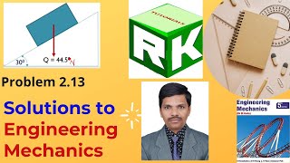 Problem 213 Engineering Mechanics Timoshenko Young Resolution of forces Inclined Plane [upl. by Spiros]