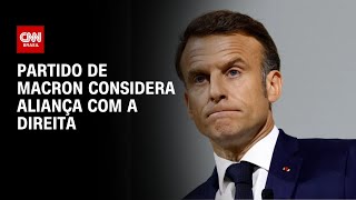 Partido de Macron considera aliança com a direita  CNN NOVO DIA [upl. by Elsworth]