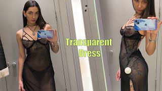 Try on Haul Transparent Dress with KIRA [upl. by Aili574]