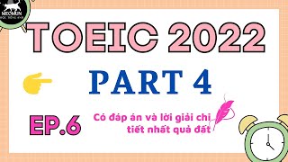 EP 6 Luyện Nghe TOEIC PART 4  Có Đáp Án Chi Tiết  Luyện đề toeic tại nhà [upl. by Leamhsi]