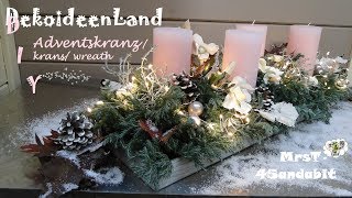 DIYWeihnachtsdeko Adventskranz Rosétönen  Stacheldrahtpflanze I Christmas wreath DekoideenLand [upl. by Nered431]